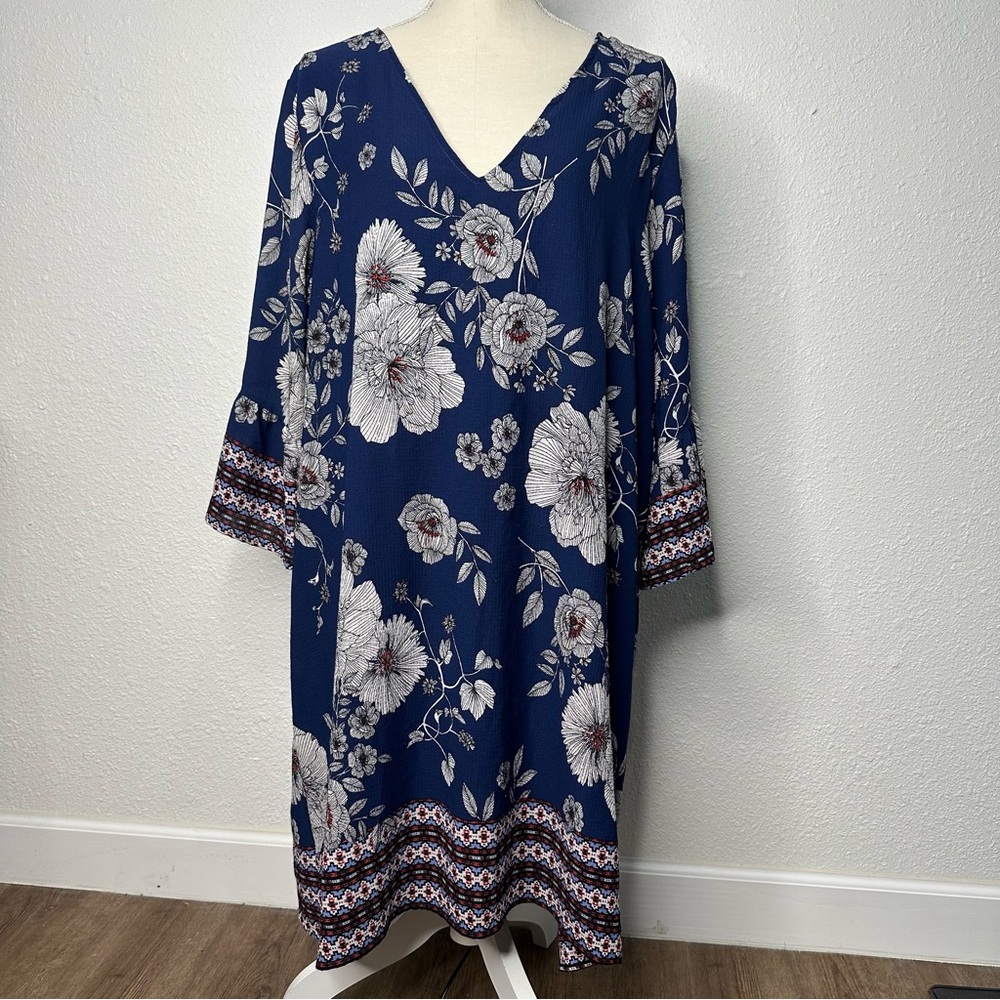 Sage & Vicky Bell 3/4 Sleeve Dress Cocktail Business Size 3X